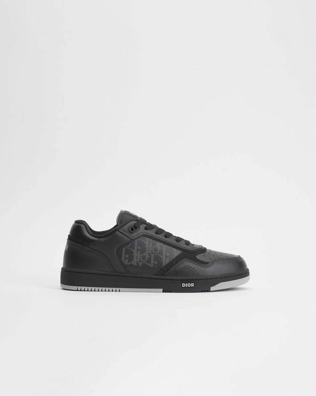 Dior B27 Uptown Men’s Black Calfskin & Suede Sneakers with Oblique Galaxy Panels
