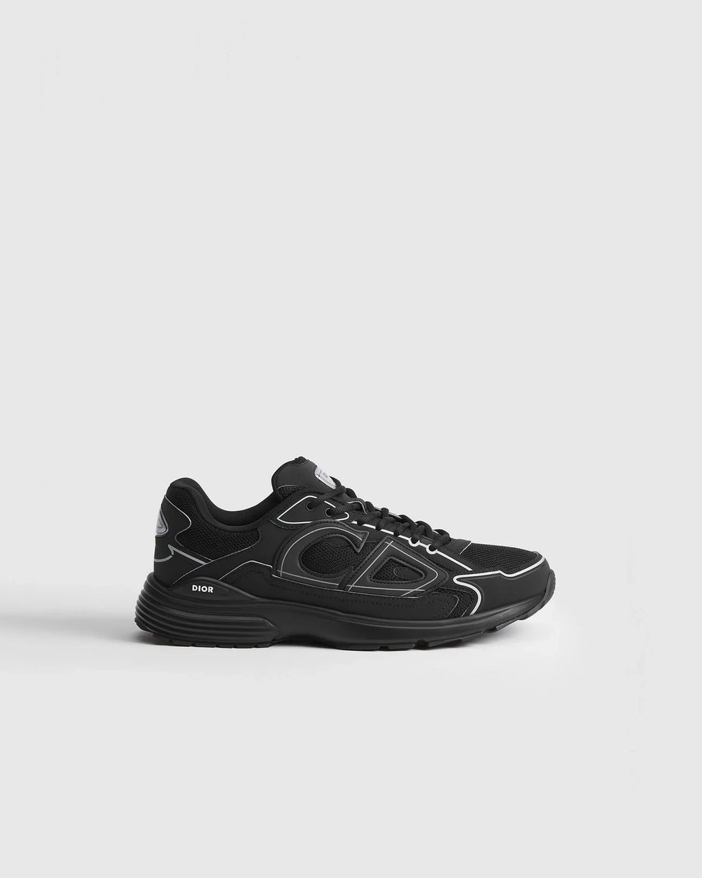 Dior B30 Countdown Men’s Black Mesh Sneakers with Reflective CD30 Signature