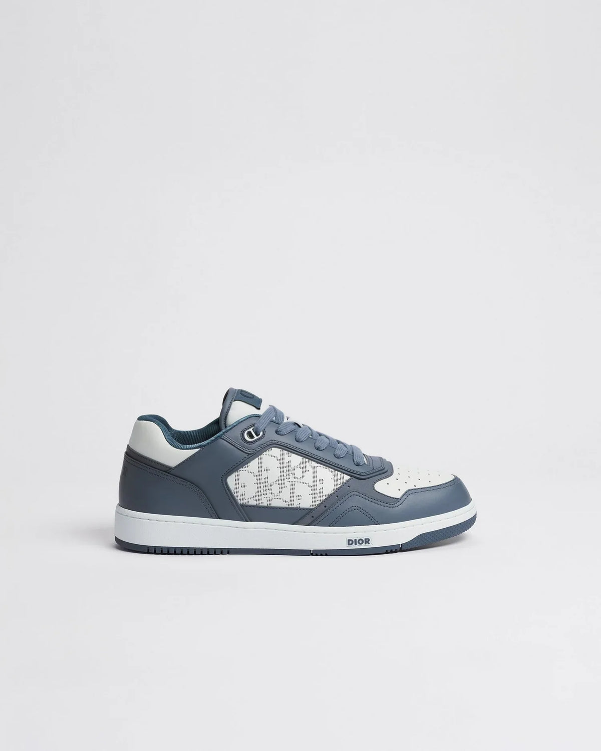 Dior B27 Uptown Men’s Blue & White Calfskin Sneakers with Oblique Galaxy Panels