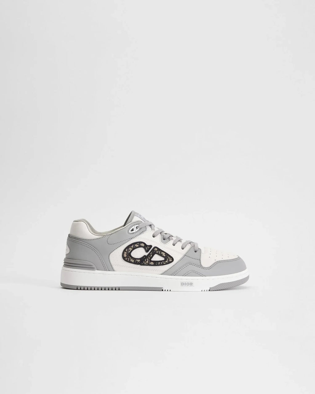 Dior B57 Series Grey‑White Calfskin Low‑Top Sneakers