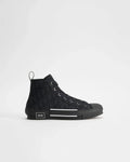 Dior B23 League Unisex High-Top Sneakers in Black Oblique Jacquard