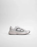 Dior B30 Series White Mesh & Gray‑Tone Logo Sneakers