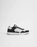 Dior B27 Uptown Low-Top Sneaker – White Calfskin and Black Denim with Oblique Galaxy Panels – Men’s
