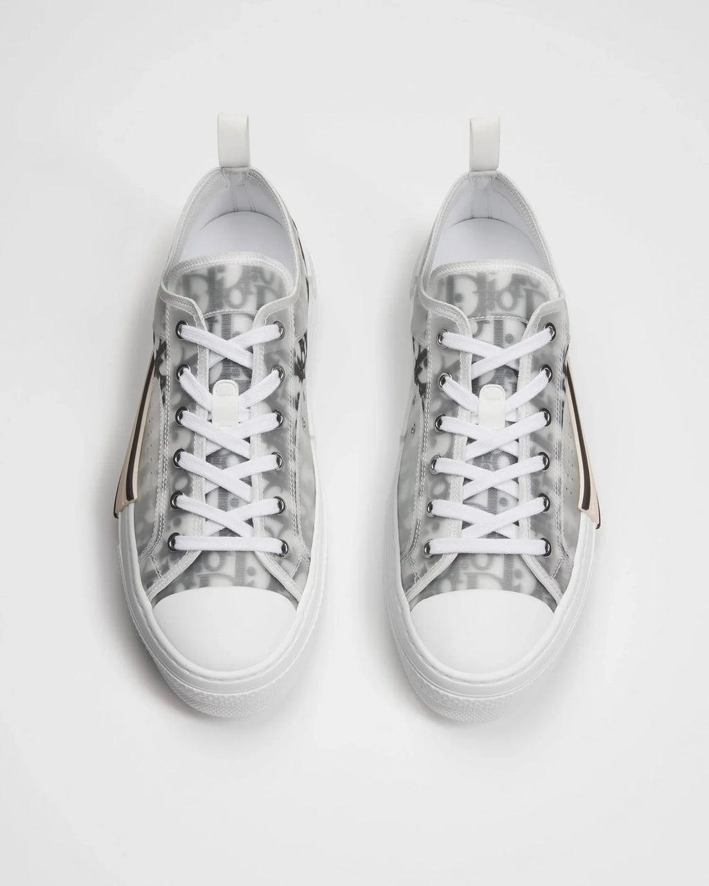 Dior B23 League Unisex Low-Top Sneakers in White Oblique Canvas