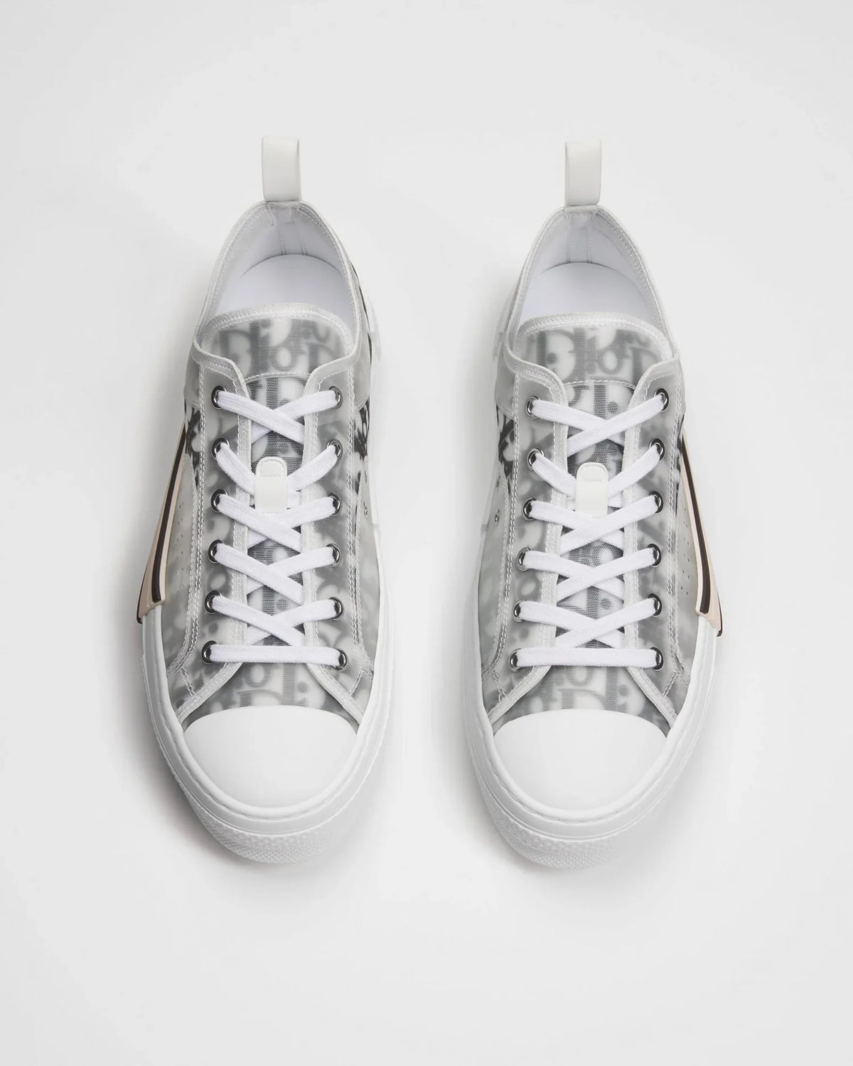 Dior B23 League Unisex Low-Top Sneakers in White Oblique Canvas