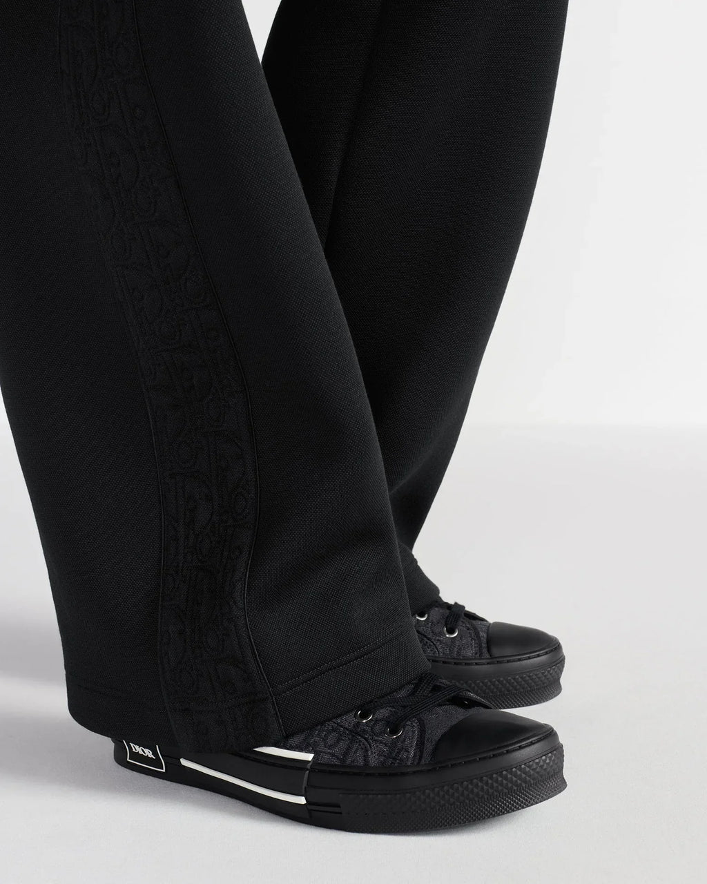 Dior B23 League Unisex High-Top Sneakers in Black Oblique Jacquard