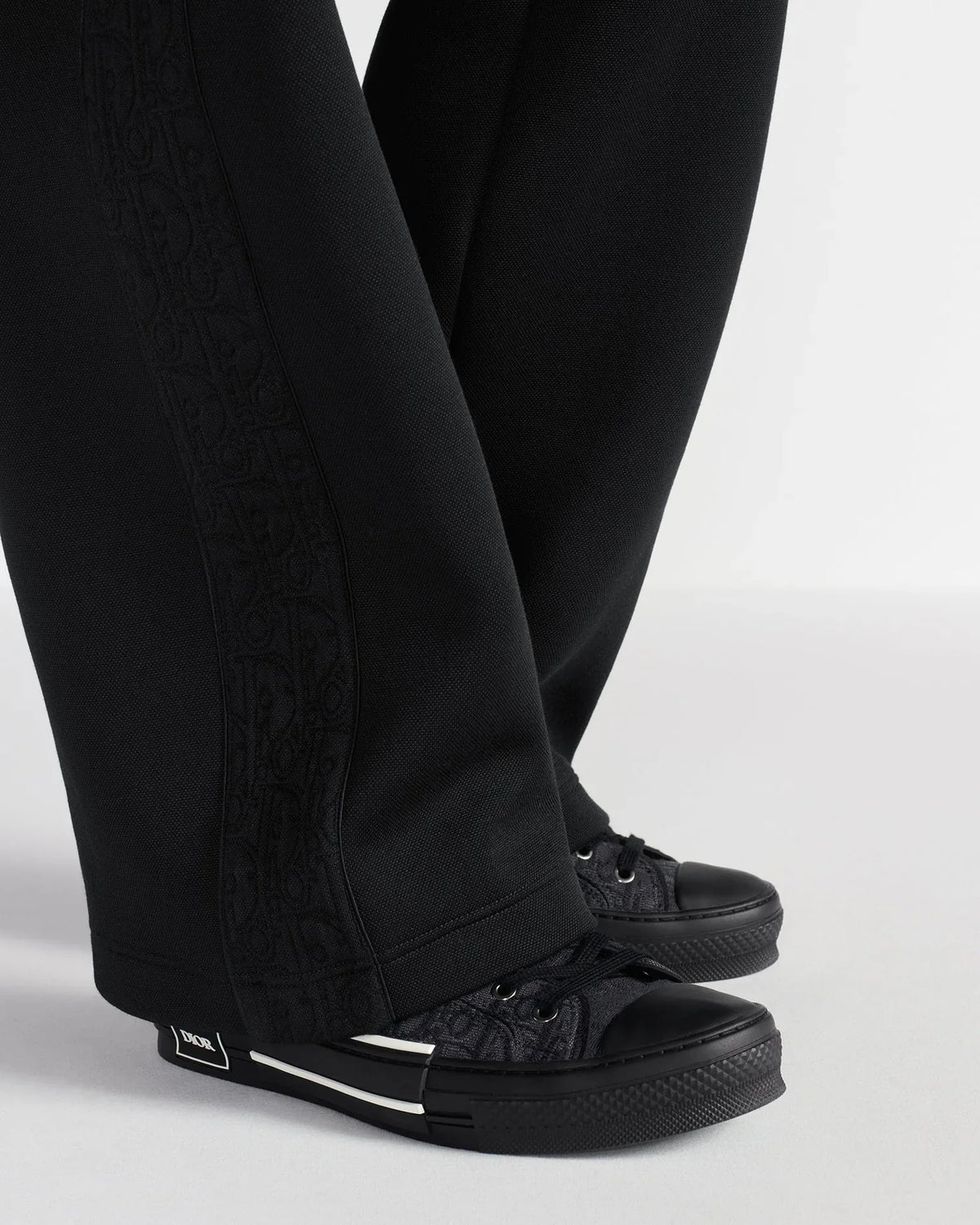 Dior B23 League Unisex High-Top Sneakers in Black Oblique Jacquard