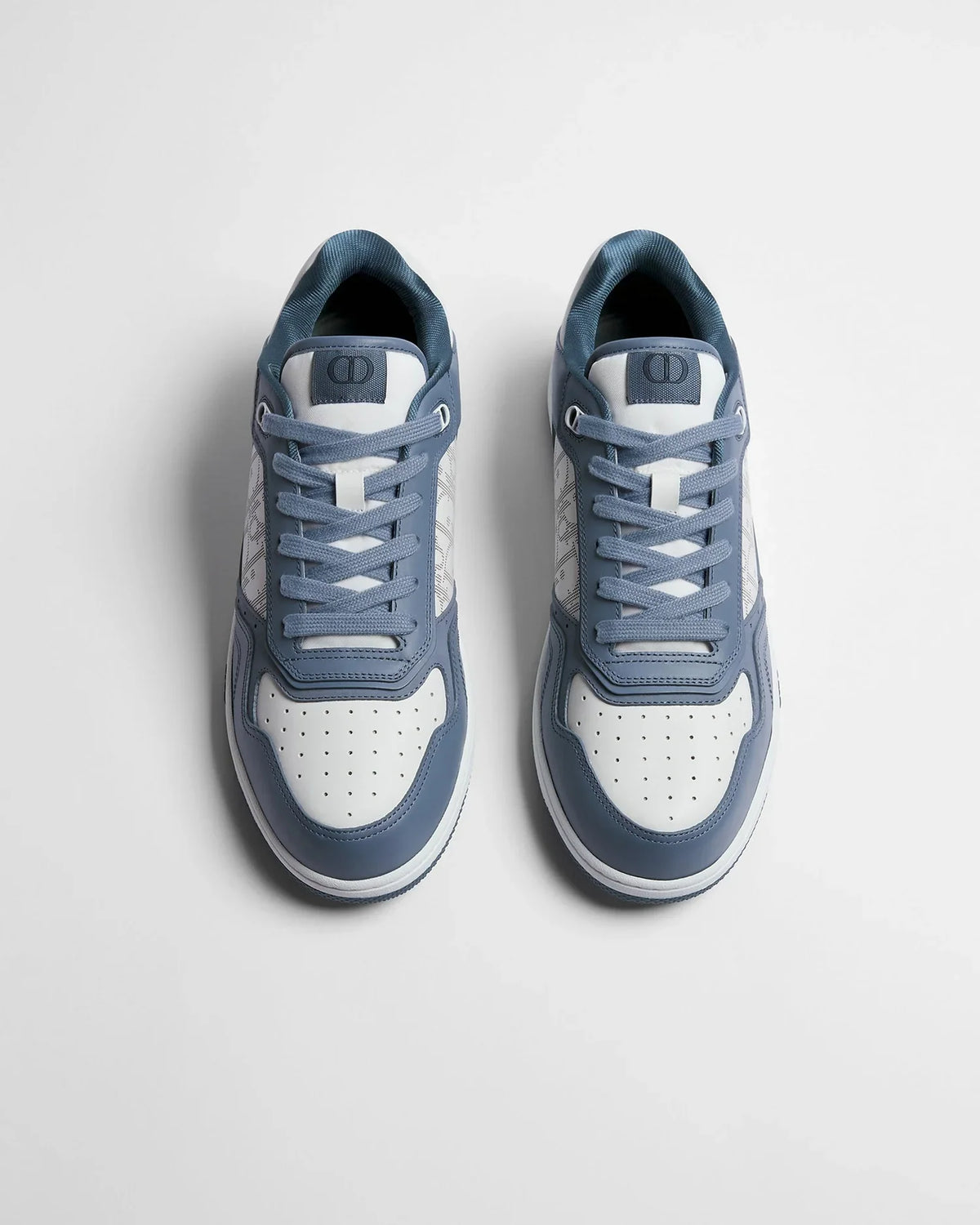 Dior B27 Uptown Men’s Blue & White Calfskin Sneakers with Oblique Galaxy Panels