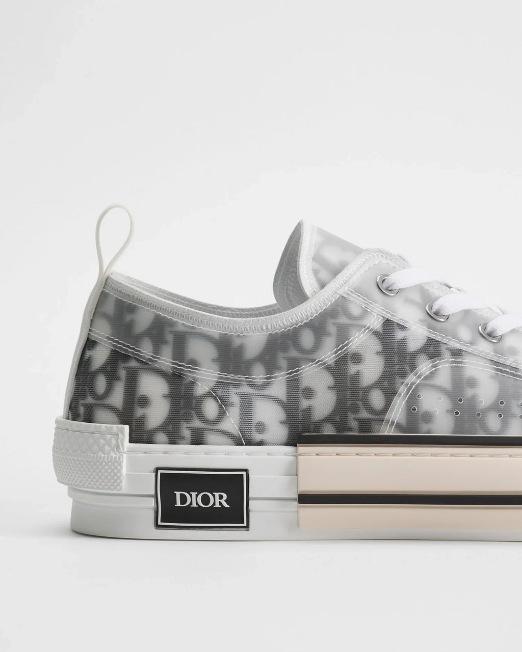 Dior B23 League Unisex Low-Top Sneakers in White Oblique Canvas