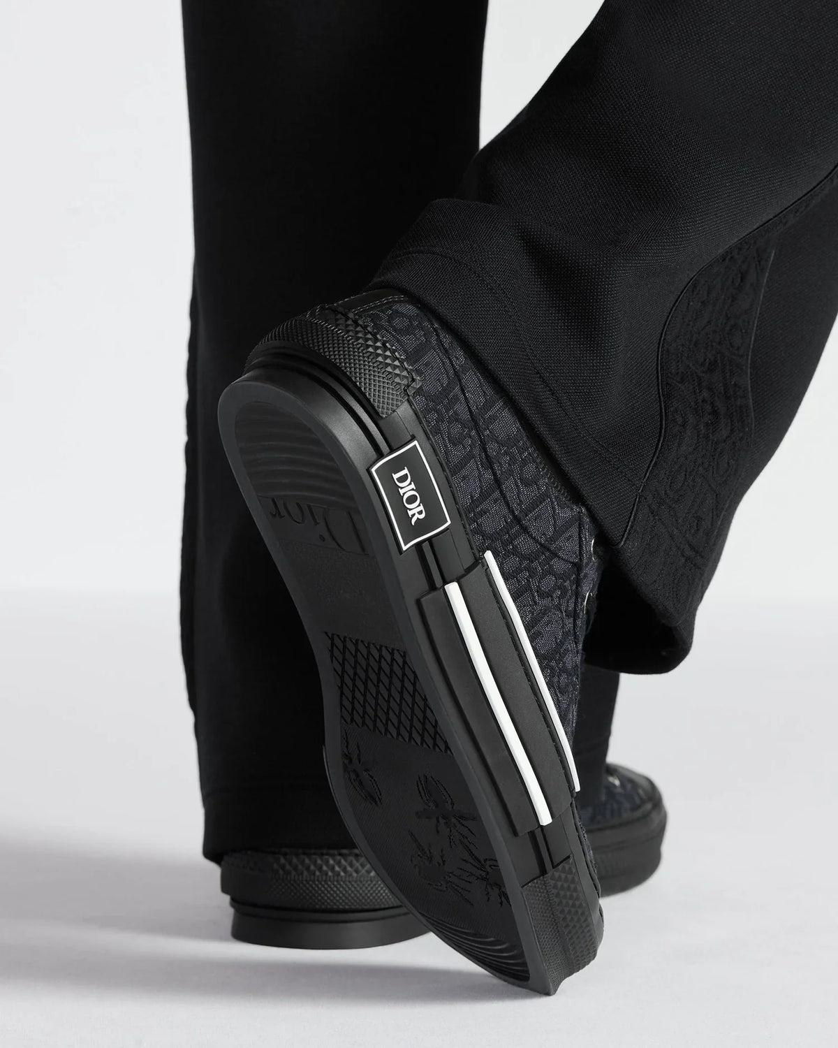 Dior B23 League Unisex High-Top Sneakers in Black Oblique Jacquard