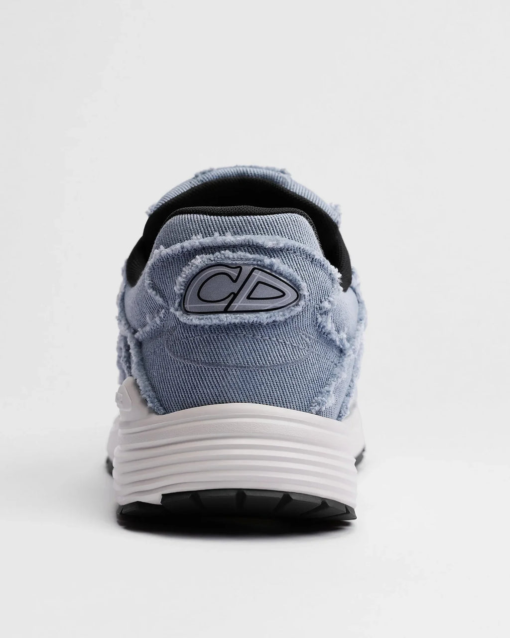 Dior B30 Series Light Blue Frayed‑Edge Denim Sneakers