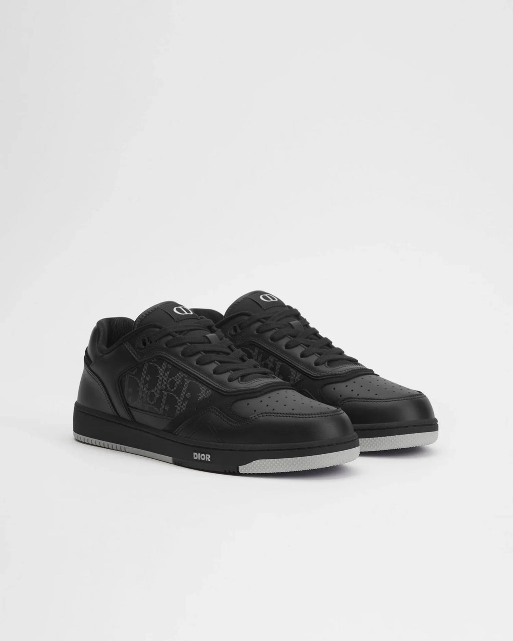 Dior B27 Uptown Men’s Black Calfskin & Suede Sneakers with Oblique Galaxy Panels