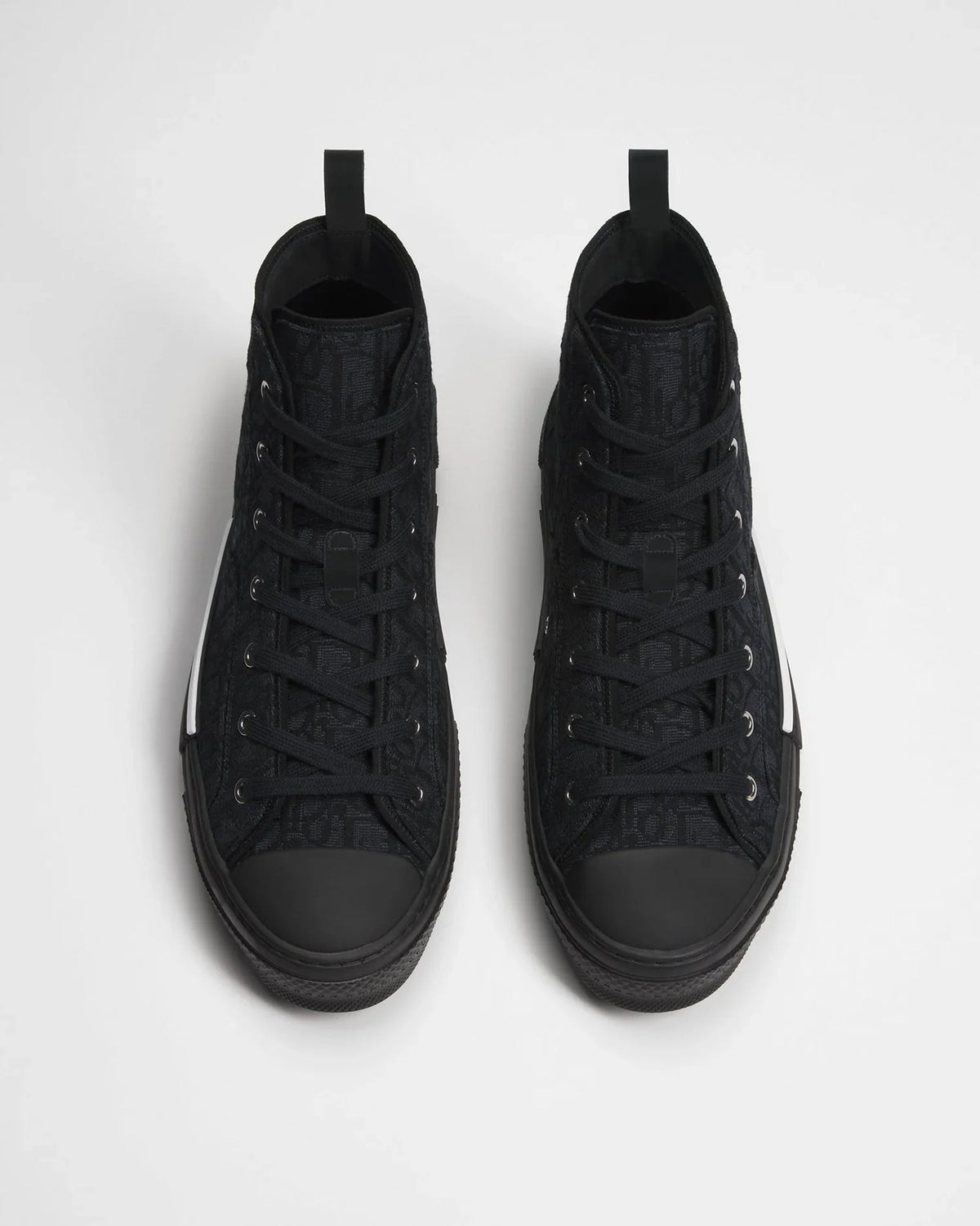 Dior B23 League Unisex High-Top Sneakers in Black Oblique Jacquard