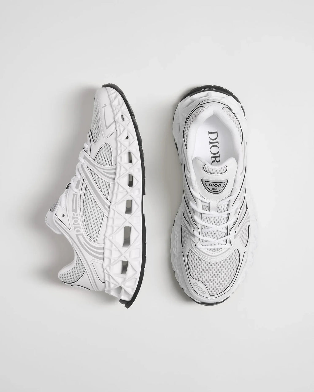 Dior B35 Series White Mesh Rubber Sneakers