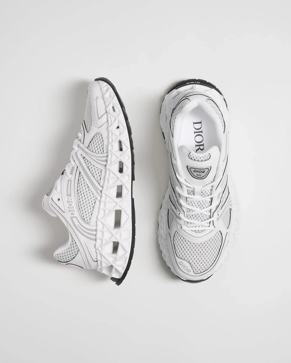 Dior B35 Series White Mesh Rubber Sneakers