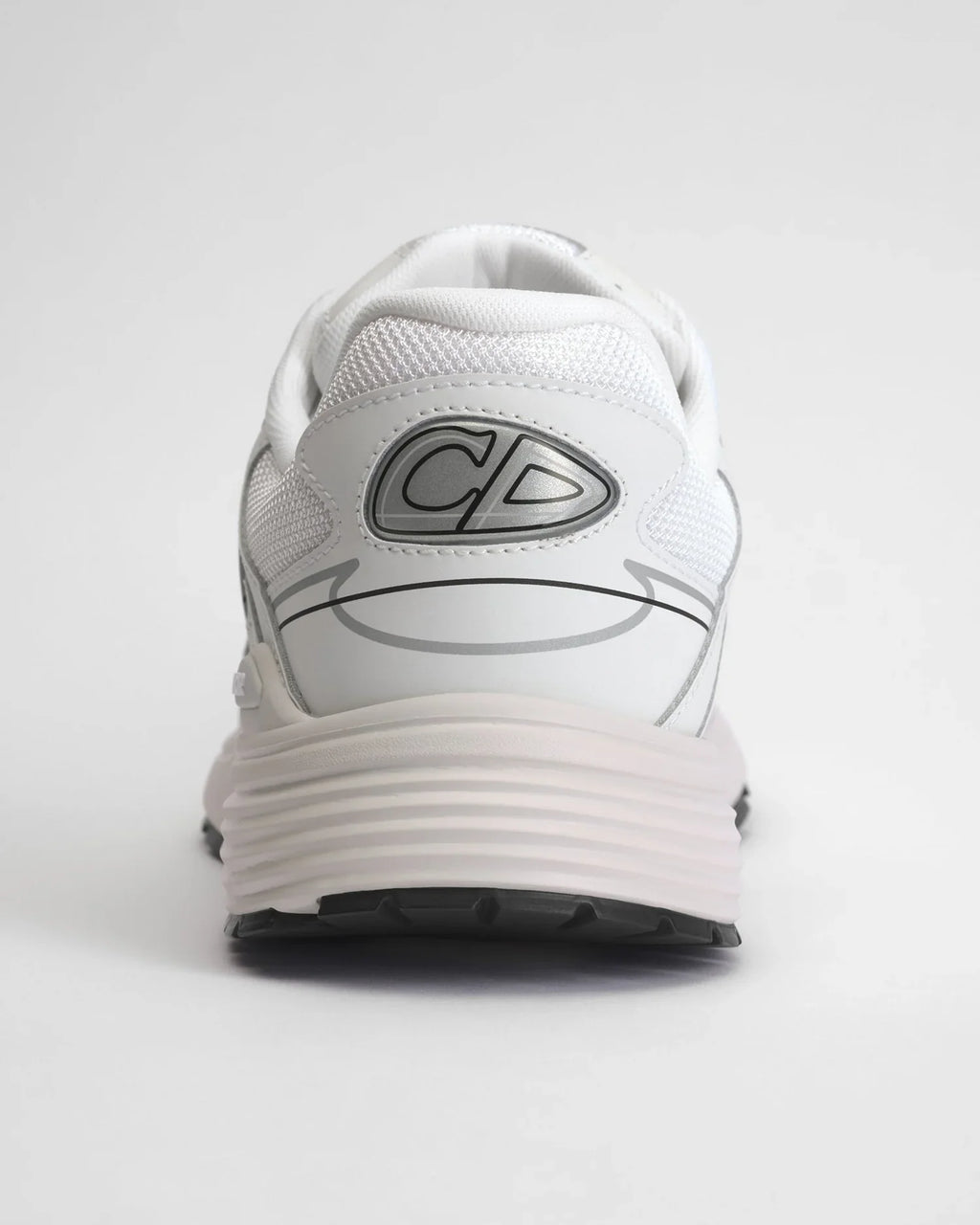 Dior B30 Series White Mesh & Gray‑Tone Logo Sneakers