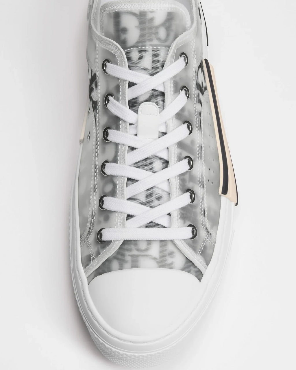 Dior B23 League Unisex Low-Top Sneakers in White Oblique Canvas