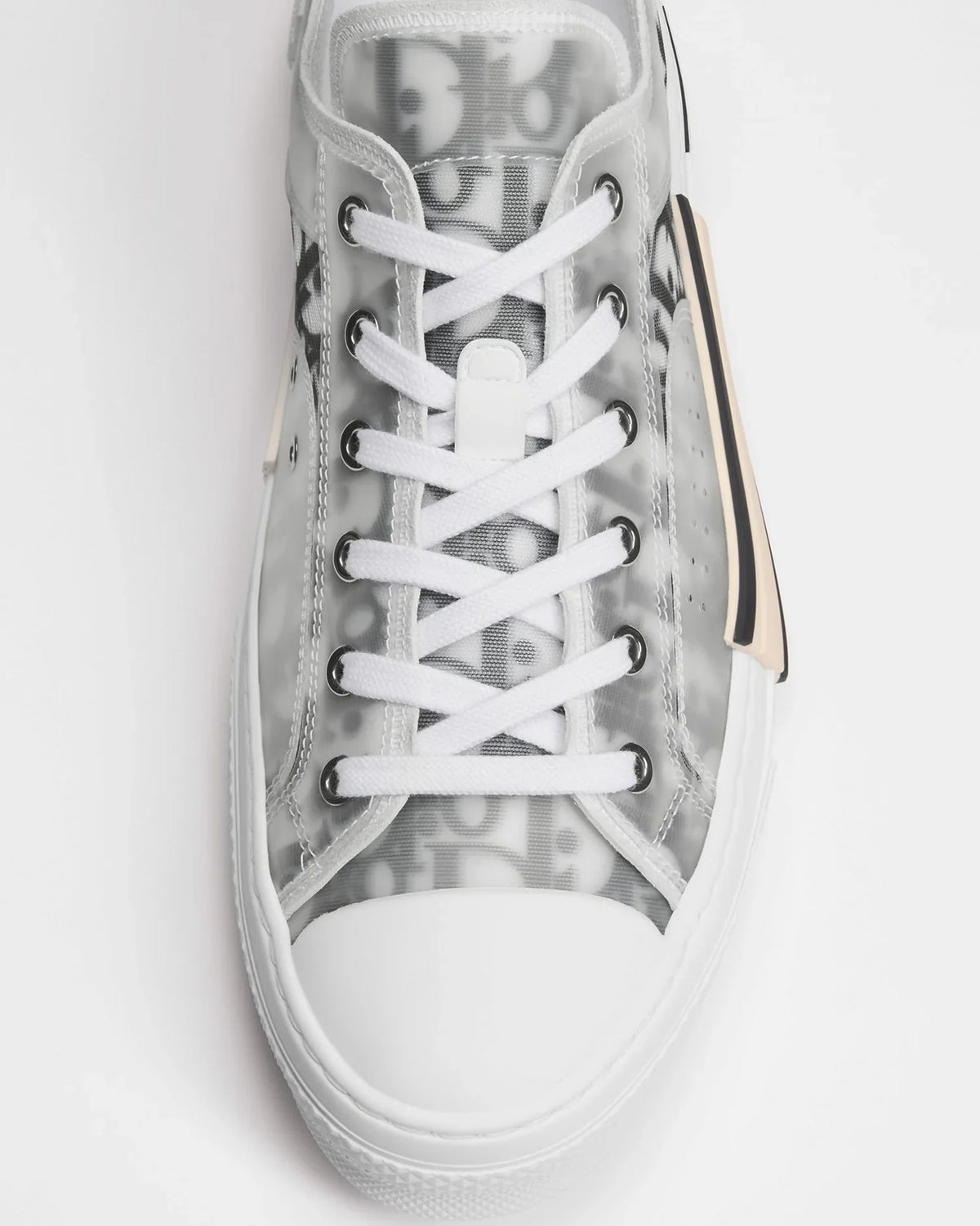 Dior B23 League Unisex Low-Top Sneakers in White Oblique Canvas