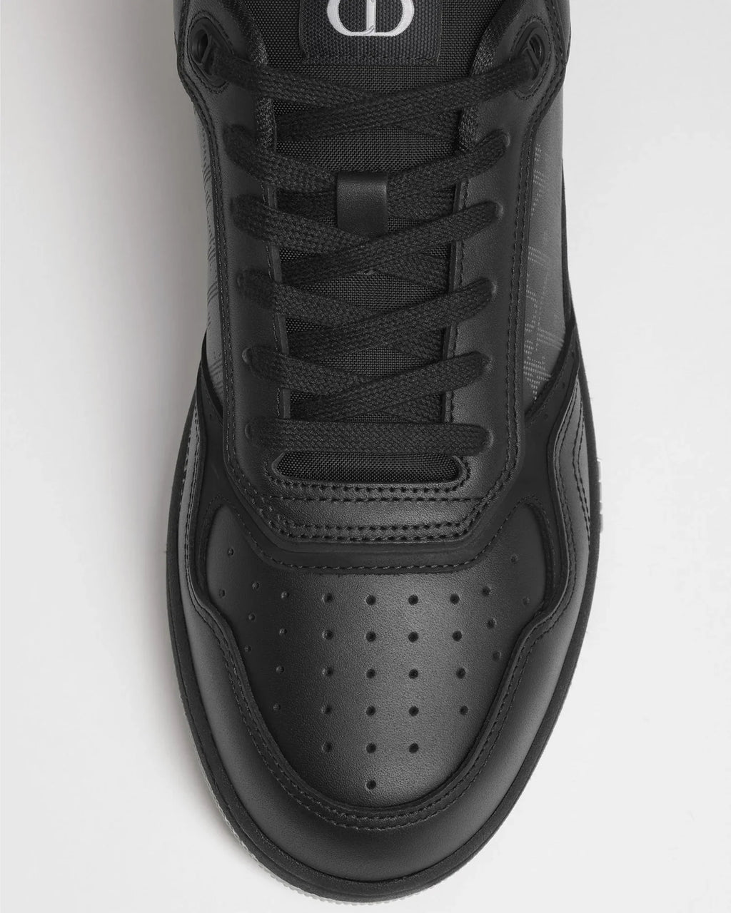Dior B27 Uptown Men’s Black Calfskin & Suede Sneakers with Oblique Galaxy Panels