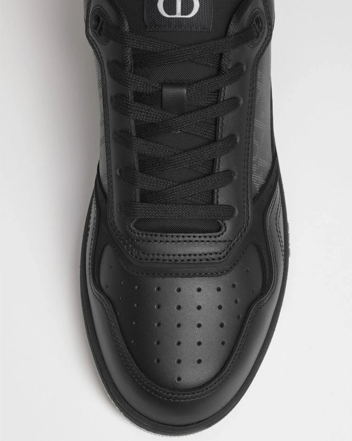 Dior B27 Uptown Men’s Black Calfskin & Suede Sneakers with Oblique Galaxy Panels