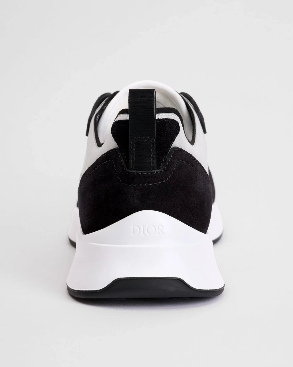 Dior B25 Runner Series Black‑White Oblique Mesh Suede Sneakers