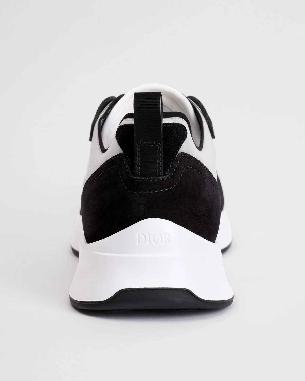Dior B25 Runner Series Black‑White Oblique Mesh Suede Sneakers