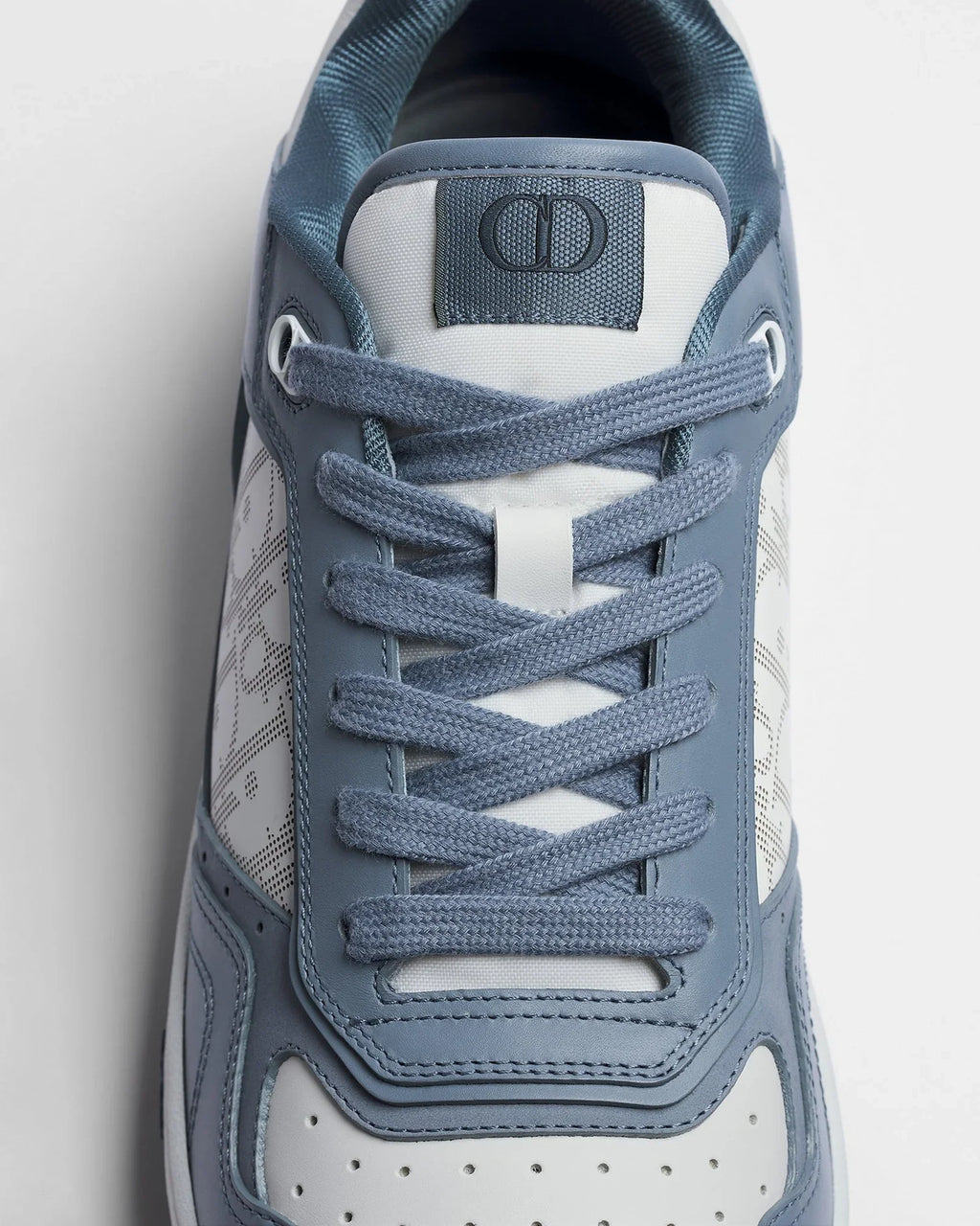 Dior B27 Uptown Men’s Blue & White Calfskin Sneakers with Oblique Galaxy Panels
