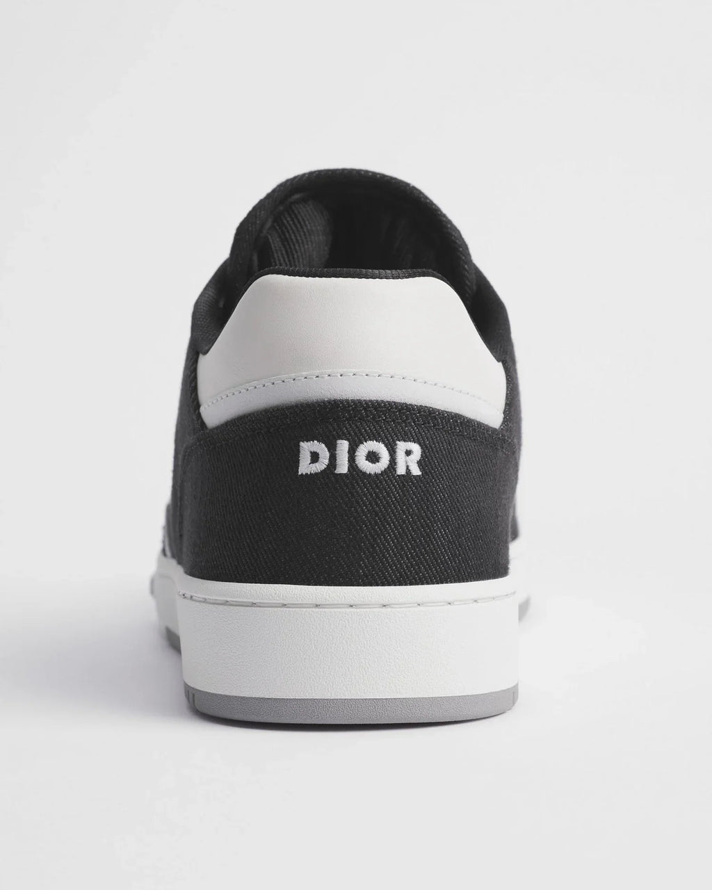 Dior B27 Uptown Low-Top Sneaker – White Calfskin and Black Denim with Oblique Galaxy Panels – Men’s