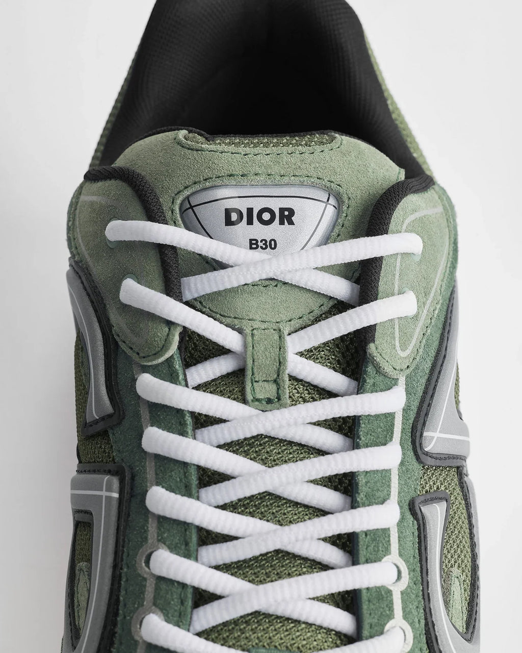 Dior B30 Series Green Mesh Suede Sneakers
