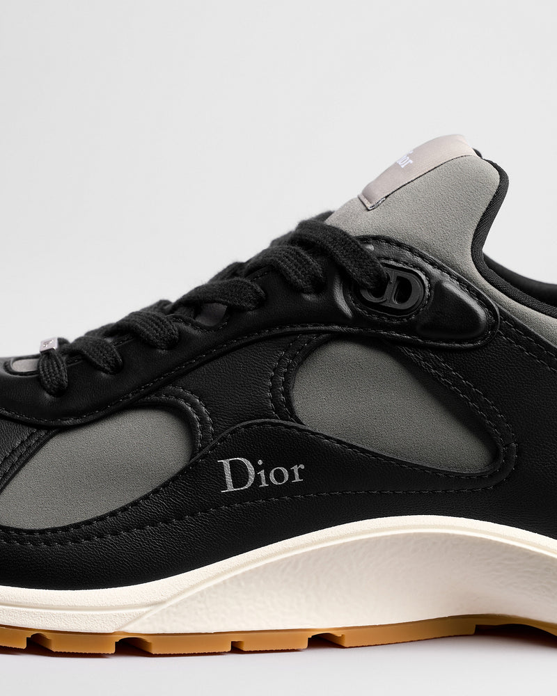 Dior Mile Leather‑Neoprene Low‑Top Sneakers