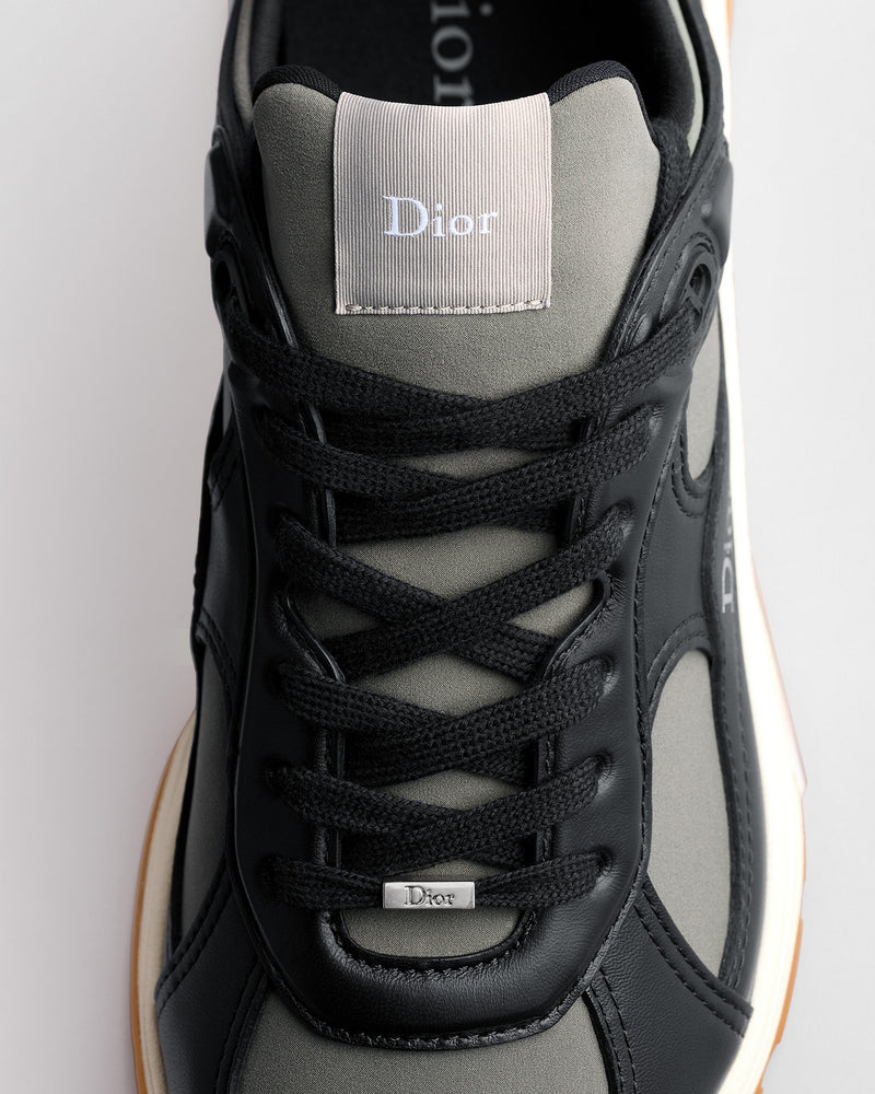 Dior Mile Leather‑Neoprene Low‑Top Sneakers