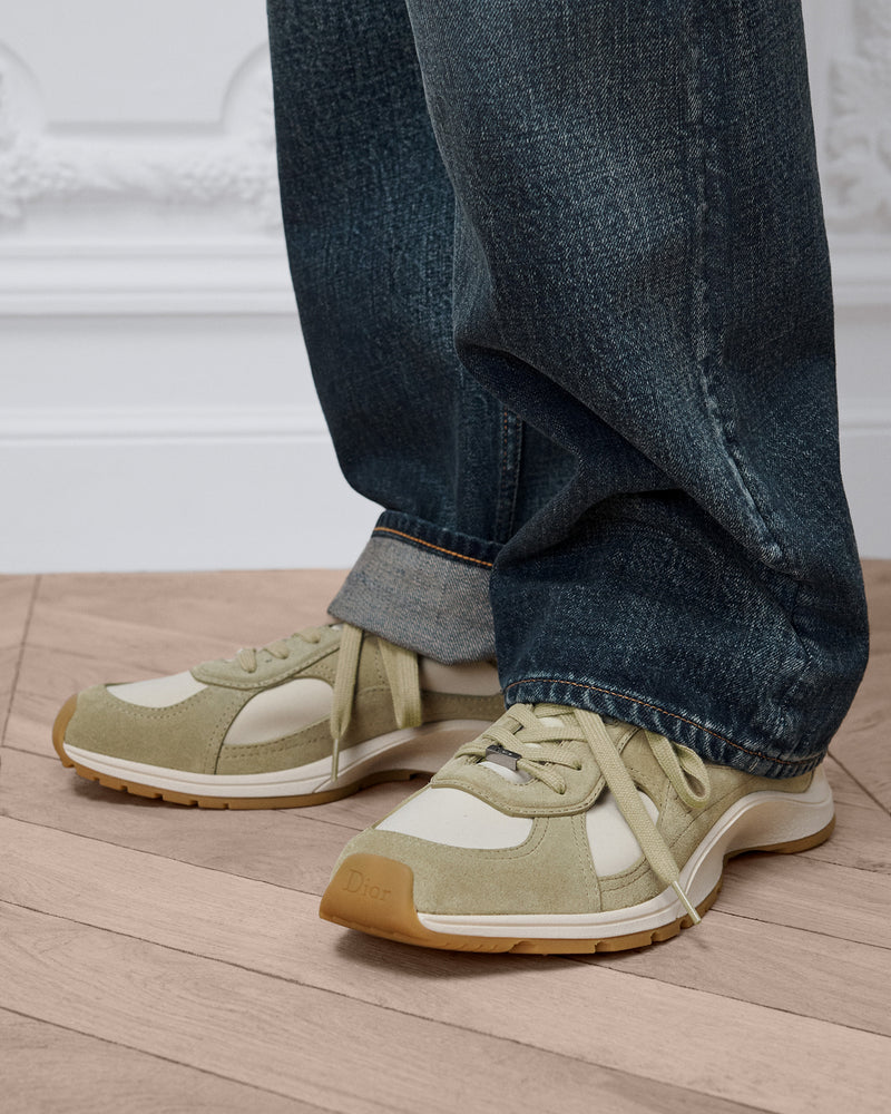 Dior Mile Suede‑Calfskin Low‑Top Sneakers