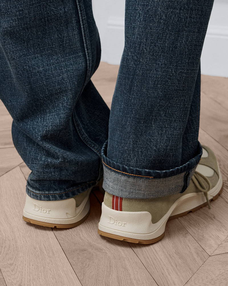 Dior Mile Suede‑Calfskin Low‑Top Sneakers