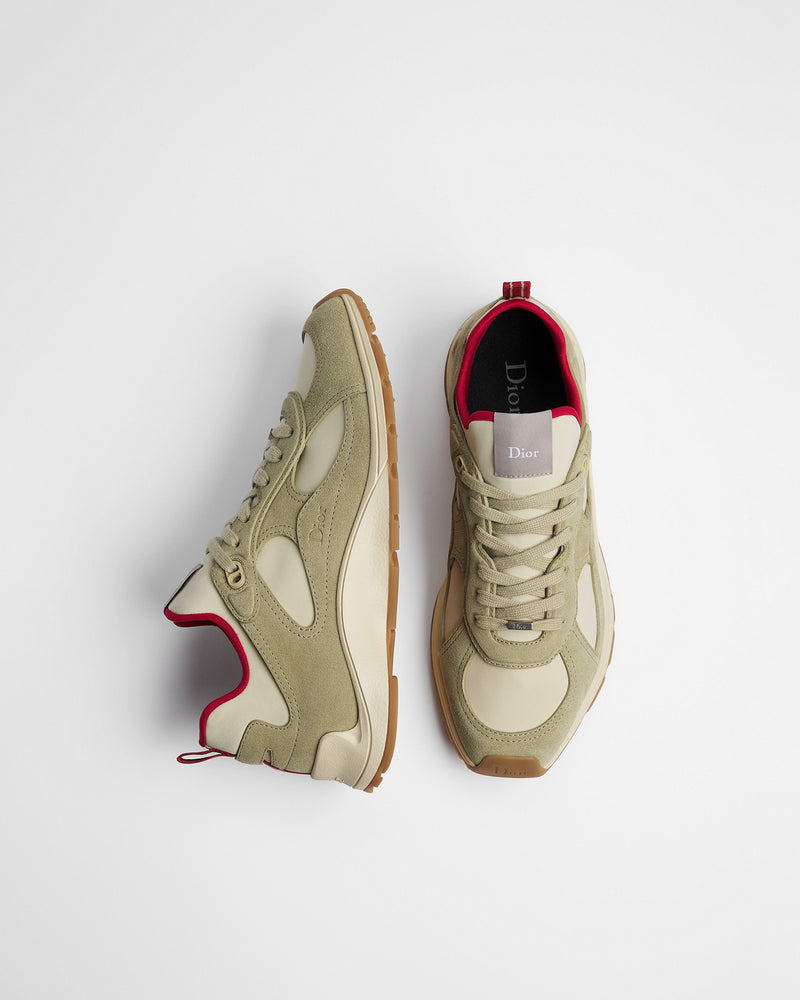 Dior Mile Suede‑Calfskin Low‑Top Sneakers