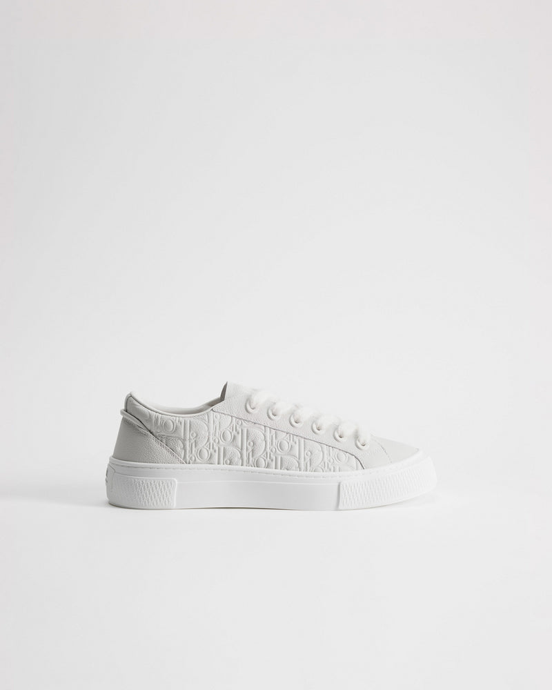 Dior B33 Spin White Embossed Logo Leather Low‑Top Sneakers