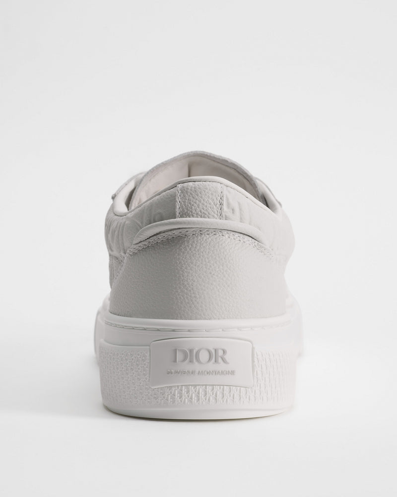 Dior B33 Spin White Embossed Logo Leather Low‑Top Sneakers