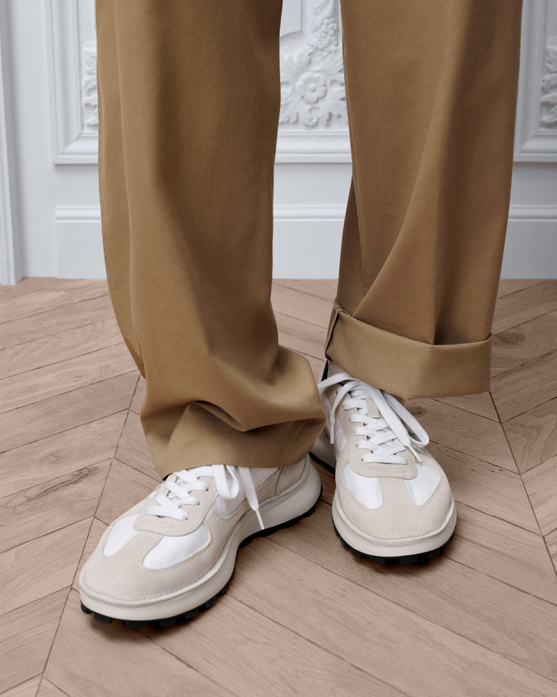 Dior B31 Runner Light‑Beige Suede & Nylon Low‑Top Sneakers