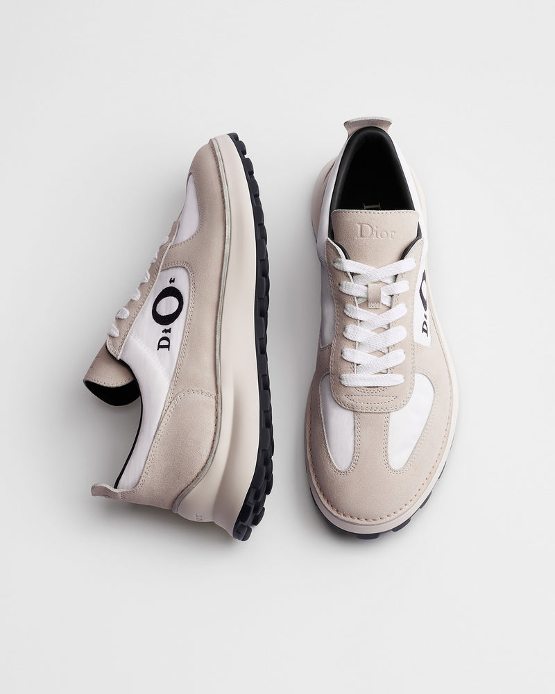 Dior B31 Runner Light‑Beige Suede & Nylon Low‑Top Sneakers