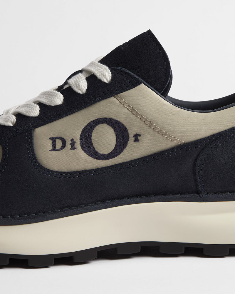Dior B31 Runner Navy‑Beige Suede Low‑Top Sneakers