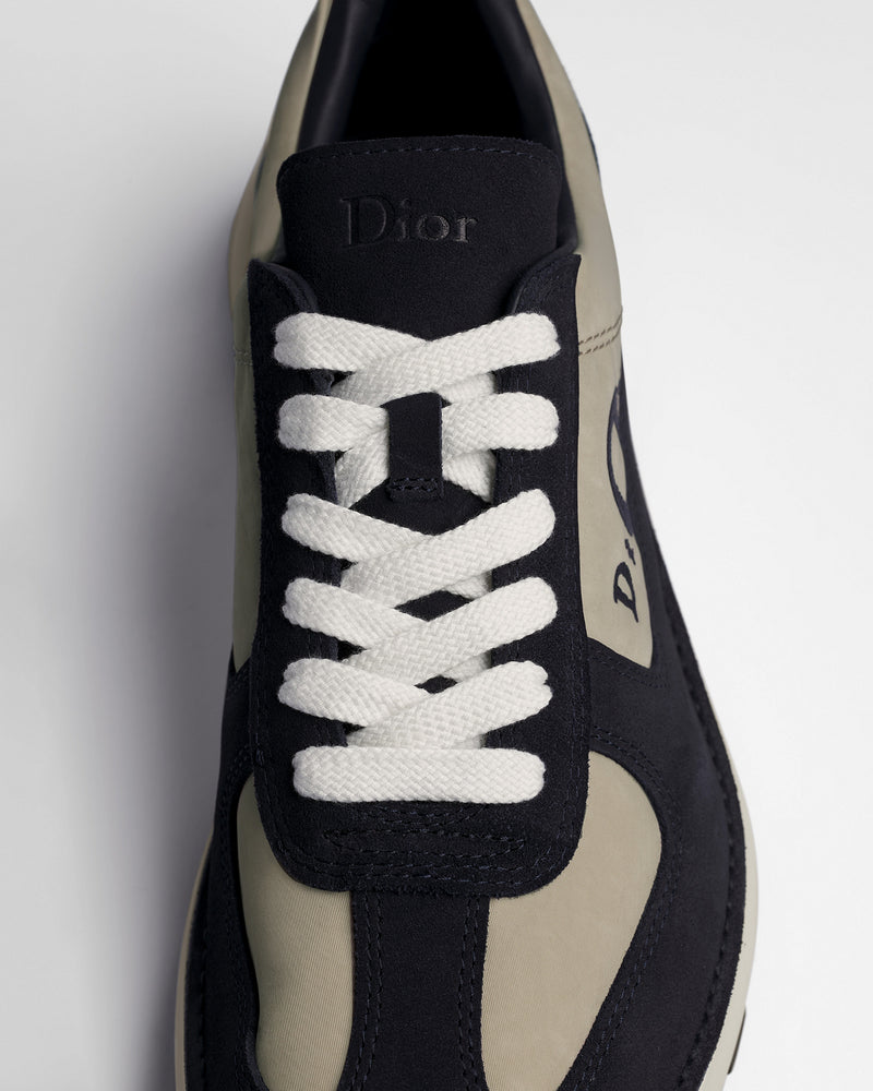 Dior B31 Runner Navy‑Beige Suede Low‑Top Sneakers