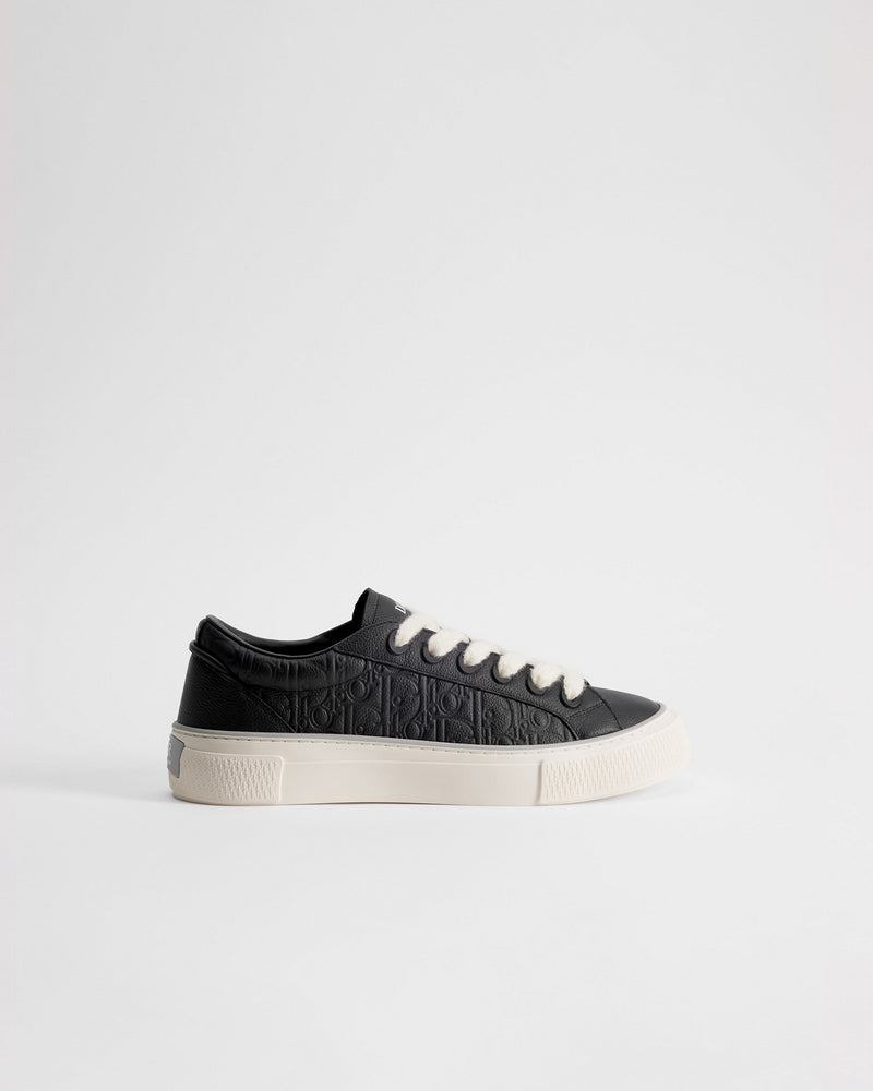 Dior B33 Spin Black Embossed Logo Leather Low‑Top Sneakers