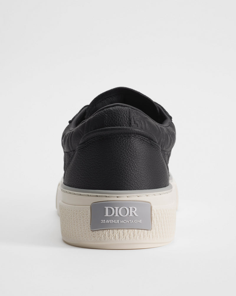 Dior B33 Spin Black Embossed Logo Leather Low‑Top Sneakers