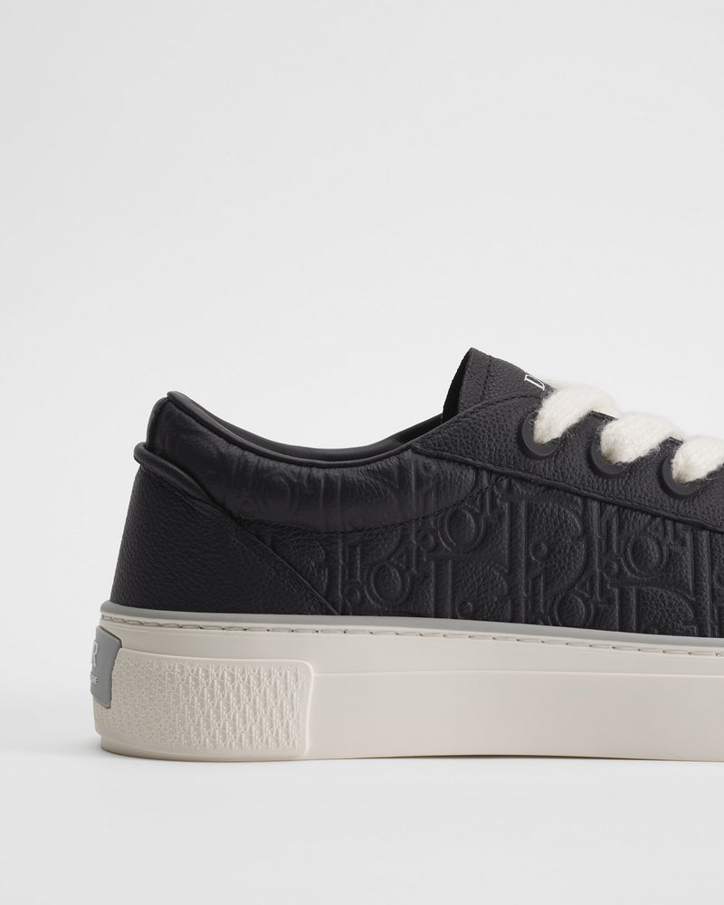 Dior B33 Spin Black Embossed Logo Leather Low‑Top Sneakers