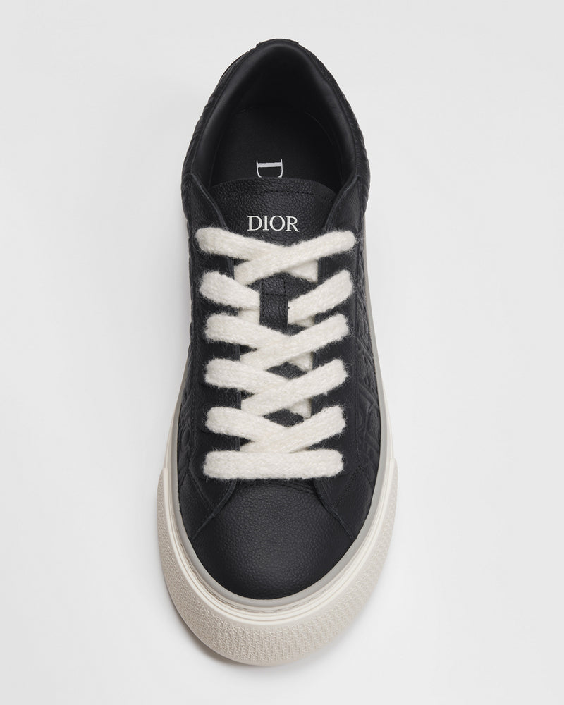 Dior B33 Spin Black Embossed Logo Leather Low‑Top Sneakers