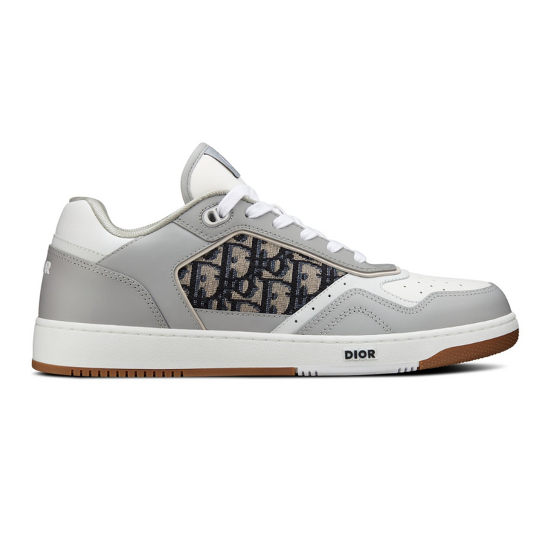 Dior B27 Grey White Oblique Jacquard Low Top Sneakers