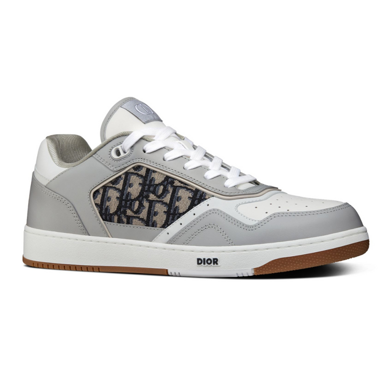 Dior B27 Grey White Oblique Jacquard Low Top Sneakers