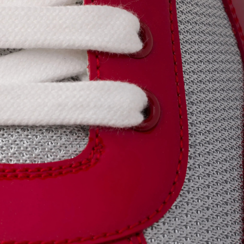 Prada America's Cup Red Gray Mesh Sneakers