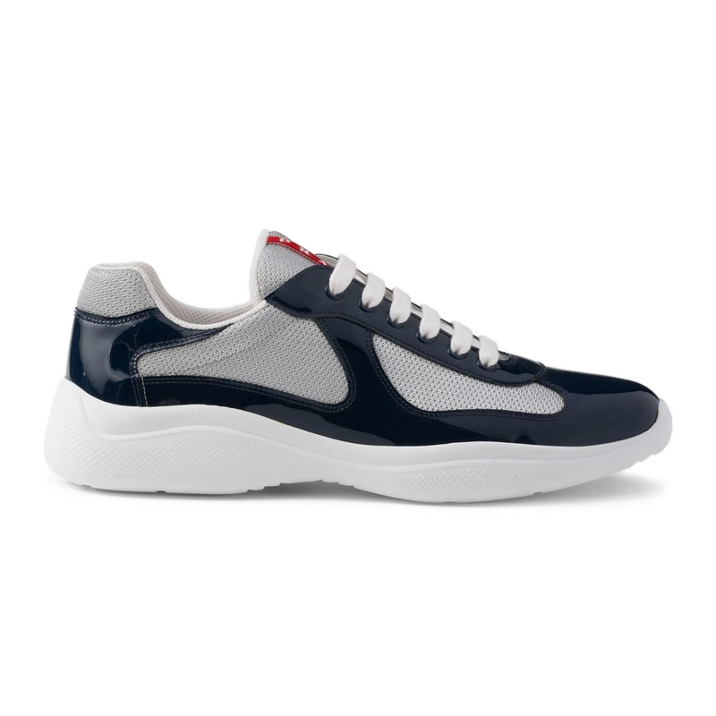 Prada America's Cup Navy Gray Mesh Sneakers