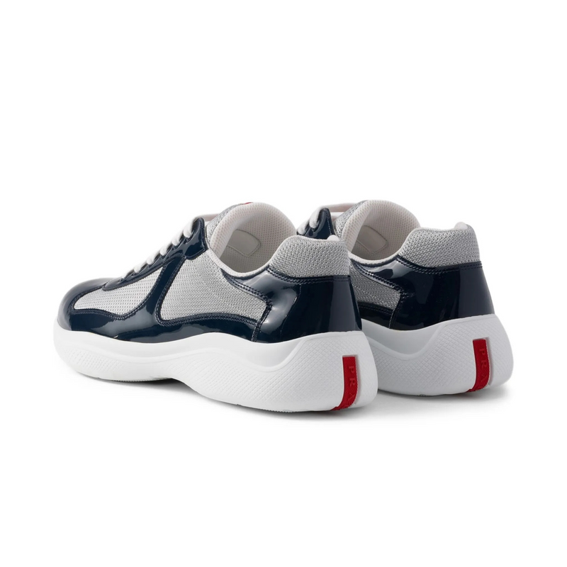 Prada America's Cup Navy Gray Mesh Sneakers