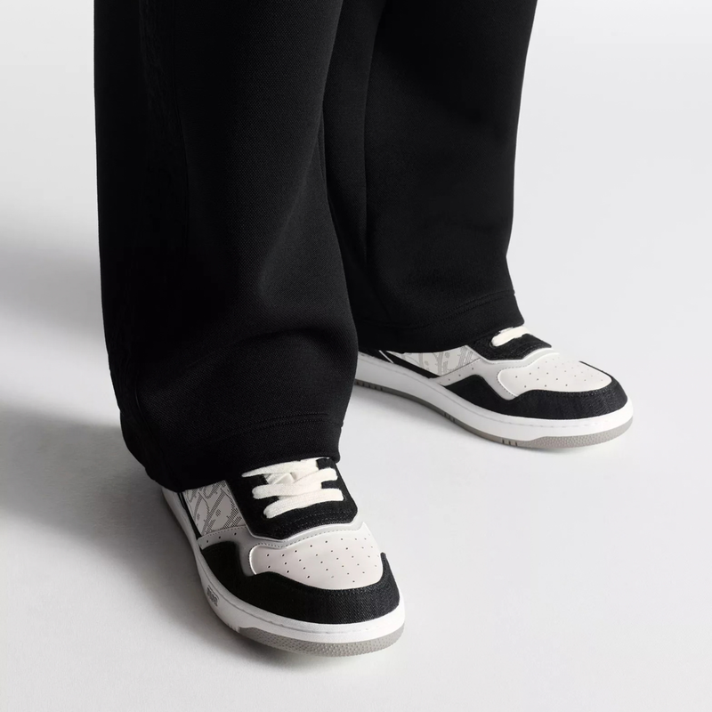 Dior B27 Black White Oblique Print Low Top Sneakers